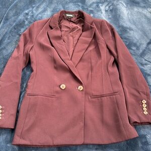 Express XS Dark Purple/Burgundy Blazer